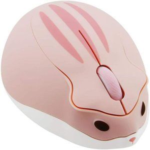2.4GHz Wireless Mouse Cute Hamster Shape Less Noice Portable Mobile Optical